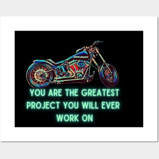 motorcycle powerful quote Posters and Art